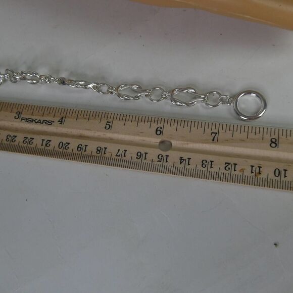 Sailor Knot Love Station Toggle Bracelet Silver Tone Nautical Maritime Knotted - Picture 7 of 7